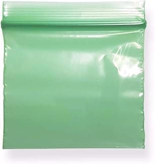 40 x 40mm Green Grip Seal Bags Zip Lock Bags - Pack of 200