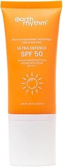 Earth Rhythm Ultra Defence Sunscreen SPF 50 | PA++++,Non Sticky/Non Greasy, Leaves No White Cast | For Oily, Sensitive, Acne Prone or Dry Skin| Men & Women - 50 ml