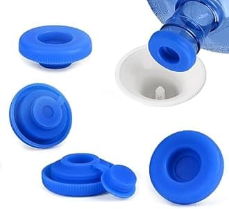 5 Gallon Water Jug Cap Matches Water Bottle Dispenser Reusable Water Bottle Cap Strong Sealing no Spill Top Lid Cover 55mm Bottles for Outdoor & Kitchen 4 Pcs