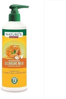 Nature's Essence Nourishing Cleansing Milk Almond & Honey 400ml for Intense Care | Zero Drying Nourishing Formula