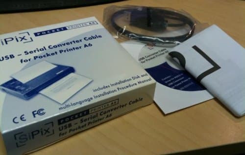 Serial to USB Converter Cable for Pocket Printer A6