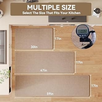 YDKGL Durable Non-Slip Kitchen Mats，Kitchen Mats in Front of Sink,Quick Drying Mat for Kitchen Counter, 17x59 Brown Water and Oil Absorbent Runner Rugs for Kitchen