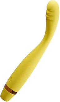 Groove Full Body Electric Silent Massager,Flexible Neck,Relaxation,Waterproof,Rechargeable,10 Speed Modes,Travel Friendly,Body Safe Silicone,Ribbed Flexible Head,Stress & Pain Relief,Yellow