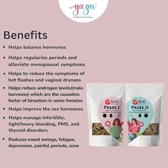 Yazas - yaSHE Seed Cycling Combo for Hormonal Balance | PCOD, PCOS, PMS, Irregular Periods Relief | Natural Women's Cycle Support | 600gm