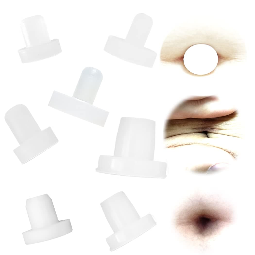 Belly Button Shaper Soft Silicon Plug Belly Button Plug designed for Post Liposuction, and Umbilical Hernia Repair 7PCS Different Sizes