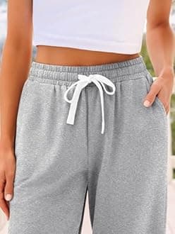 AUTOMET Women‘s High-Waisted Sweatpants with Pockets, Loose Lounge & Pajama Pants for Fall, Winter, Spring Yoga Travel