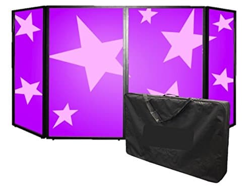 SS Foldable DJ Screen Folding Facade Front DJ Lighting Mobile Disco & Carry Bag