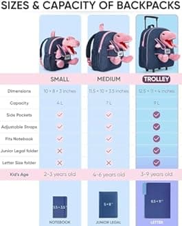 Kids Backpack for Girls Boys w Stuffed Animal