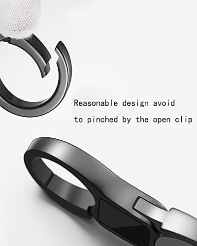 Idakekiy Key Chain Quick Release Spring with 4 Key Rings Heavy Duty Car Keychain Organizer for Men and Women