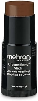 Mehron Makeup CreamBlend Stick - Foundation (.75 oz) (MEDIUM EBONY)