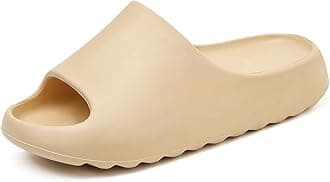 XTJSCBDSHCloud Slides for Men and Women, Quick Drying Slippers Shoe Open Toe Thick Soft, Platform Slide Sandals Daily Shower Sandals, Non-Slip Bathroom Slippers Summer for Indoor & Outdoor