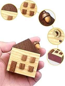 Sinzyo Warm House Music Box Vintage Musical Boxs Gift for Birthday Valentine's Day Christmas Day Melody Brahms Lullaby