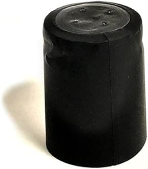 Jelinek Cork Shrink Caps for Wine Bottles - Matte Black 50 Count - 31 x 45 mm