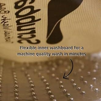 Scrubba TACTICAL Wash Bag Portable Washing Machine – Rugged Manual Clothes Washer for Camping, Travel & Deployment – Durable, Compact & Lightweight – Use with Laundry Detergent or Hand Soap – 160g