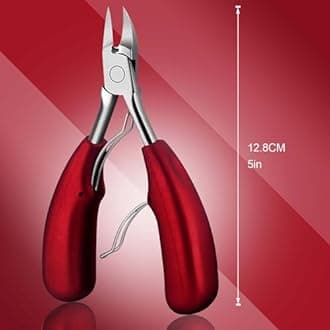 10PCS Toenail Clippers Tool, Ingrown toenail Tool, Professional Thick & Ingrown Toe Nail Clippers for Men & Seniors(red)