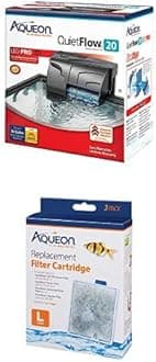 Aqueon QuietFlow LED PRO Aquarium Power Filter, Size 20 Bundle