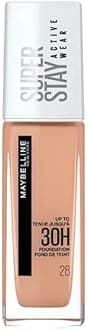 2 x Maybelline New York Foundation, Superstay Active Wear 30 Hour Long-Lasting Liquid Foundation, Lightweight Feel, Water, Sweat and Transfer Resistant, 30 ml, Shade: 28, Soft Beige