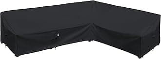 Heavy Duty Outdoor Sectional Sofa Cover, 120"X90" L-Shaped Waterproof 600D Patio Furniture Covers, Lawn Patio Couch Cover (Midnight Black, L-Shaped-Right Facing-120x90)