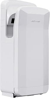 Vertical Premium Commercial Hand Dryer- High Speed Jet Air Motor Speed Adjustable with HEPA Filter- Automatic Warm Wind White Plastic Cover Hand Blower