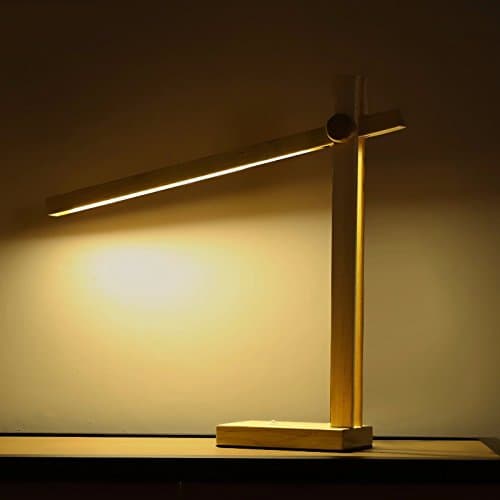 Solid Wood Study Desk lamp, Work Study Desk lamp, Student Dormitory, Children Desk lamp,Button Switch [Energy Class A+]