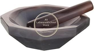 30mm 50mm 70mm 100mm 110mm 120mm 150mm 160mm 200mm Natural Agate Mortar and Pestle for Lab Grinding (Size : Inner Dia 70mm)