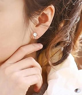 14K Rose Gold Plated 1.5 Carat CZ Clip-On Earrings - 7.5mm Round Cut Simulated diamond Clip-ons