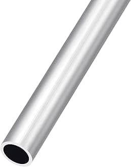 METALLIXITY 6063 Aluminum Tube (12mm OD x 10mm ID x 300mm L), Aluminum Round Tubing - for Home Furnishing, Machinery, DIY Handicraft