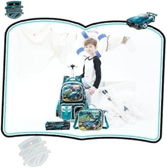 Meetbelify Bowknot Rolling Backpack for Gilrs Backpacks with Wheels Kids Wheeled Suitcase Luggage