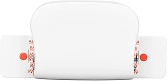 Manual Binding Machines 6mm Hole Dia 6 Holes Cinch Book Binding Machine With A Ruler Multipurpose Coil Binding Machine For For A4 B5 A5 (White)