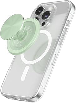 PopSockets: PopGrip Round for MagSafe - Adapter Ring for MagSafe Included - Holder and Handle for Smartphone and Cases with Interchangeable Top - Honeydew Aluminum