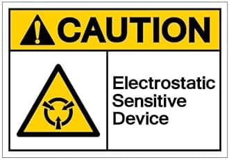 CAUTION ELECTROSTATIC SENSITIVE DEVICE SIGN | Acrylic Board Fixed on Waterproof Sticker with double sided Tape