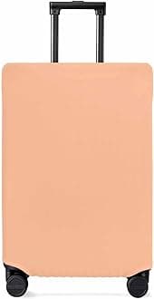 Peach Pink Travel Luggage Cover, Minimalist Valentines Solid Color Anti-scratch Travel Suitcase Protector Covers, Washable Elastic Baggage Covers Fit 29-32 Inch Carry on Luggage