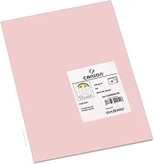 CansonIris Vivaldi A4 185 GSM Smooth Colour Paper - Rose Petal (Pack of 50 Sheets)