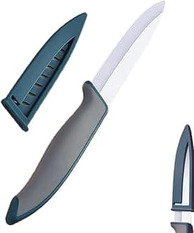 Paring Knives, Ultra Sharp Ceramic Knife, 4 Inches Large Blade, Safe Ceramic Rust-resistant Baby Knife, Healthy Fruit Knives, Used for Cutting Fruits, Meat Dishes, Cooked Food
