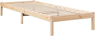 vidaXL Extra Long Bed Frame - Solid Pine Wood - 90x220 cm - Brown, ic, Single Bed Frame for Bedroom