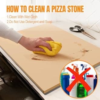 Pizza Stone for Oven 16" x 16" Pizza Stone for Grill Heavy Duty Cordierite Baking Stone for Grill, Ideal for Baking Different Sizes of Pizzas or Bread - Includes Scaper