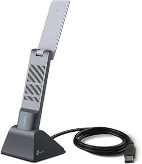 Archer TX20UH AX1800 WiFi 6 Dual Band Wireless USB Adapter |1800 Mbps (5GHz, 2.4GHz Wi-Fi) | USB 3.0, OFDMA, MU-MIMO, High Gain Antennas, Beamforming | WPA3 - Wired Cradle Stand Included