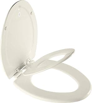 MAYFAIR 1888SLOW 346 NextStep2 Toilet Seat with Built-In Potty Training Seat, Slow-Close, Removable that will Never Loosen, ELONGATED, Biscuit/Linen