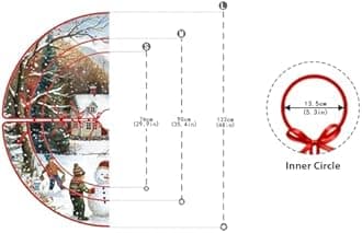 Christmas Tree Skirt 36" Christmas Kids Xmas Tree Skirt by Leo Walker Decor Mats for Farmhouse Rustic Xmas Holiday Indoor Party Decorations (30, 36, 48 Inch)