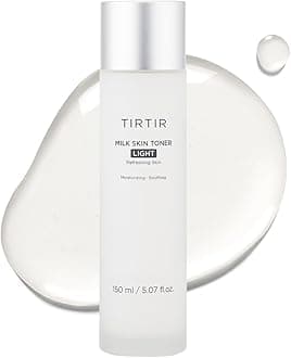 TIRTIR Milk Skin Rice Toner Light | Instant Hydration with 4% Niacinamide, Pantenol, Lightweight, Pore-Tightening, Vegan, Acne-Prone, Oily Skin, Fungal Acne Safe, Korean Skin Care, 5.07 Fl Oz