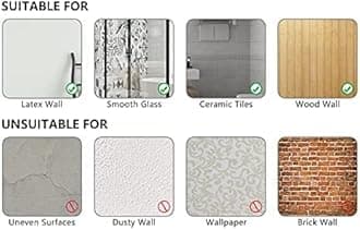 Self Adhesive Glass Mirror, Bathroom Wall Mounted Mirror, Make Up Mirror Sticker for Home Living Room Bedroom, Frameless Modern Vanity Mirror for Wall Tiles Decoration Hanging (4PCS-22 * 22CM)