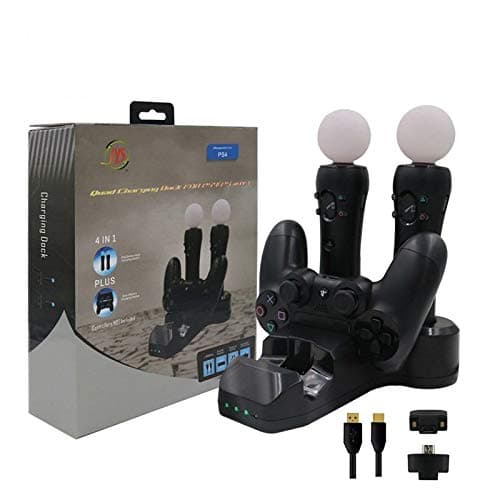 for PS4 Handle Controller + PS4 VR Hand 4 in 1 Charger Dock Charging Station