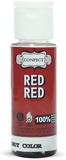Confect Oil-Based Edible Candy Color –Red Red | Intense Food Color for Icing, Fondant & Cake Decoration | Vibrant & Bake-Stable Gel Colour | Vegan -25ml