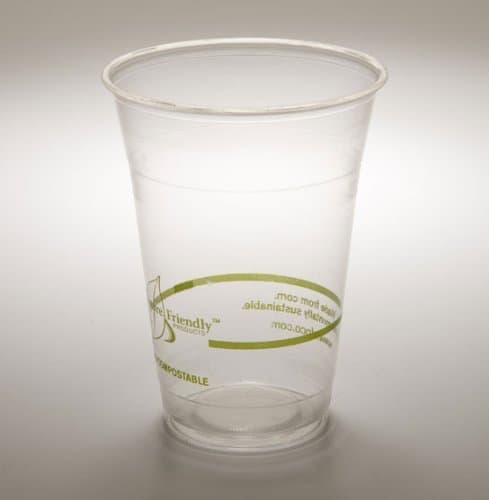 16 Oz. PLA Clear Corn Plastic Biodegradable Cold Cup (Case of 1000)