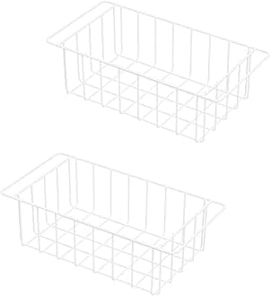 16.5 Inch Chest Freezer Organizer Storage Baskets Bins Metal Wire, Settle freezer chaos and reduce food waste effectively, Durable, Fully Use Space, Improve Air Circulate, 2 Pack