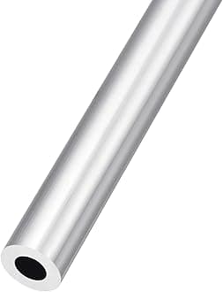 METALLIXITY 6063 Aluminum Tube (15mm OD x 8mm ID x 300mm L), Aluminum Round Tubing - for Home Furnishing, Machinery, DIY Handicraft