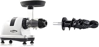 Omega MM900HDS Masticating Juicer, Cold Press Juicer Machine For Celery with Adjustable Dial, 200-Watts, Silver & Juicer Replacement Parts - Black
