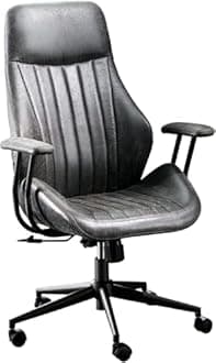 ovios Ergonomic Office Chair Modern Computer Desk Chair High Back Suede Fabric Desk Chair with Lumbar Support for Executive or Home Office (Dark Grey)