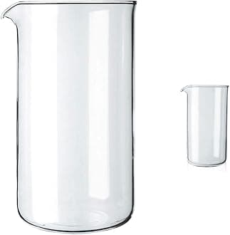 Bodum Spare Carafe for French Press, 34 oz, Transparent & Spare Carafe for French Press, 12 Ounce