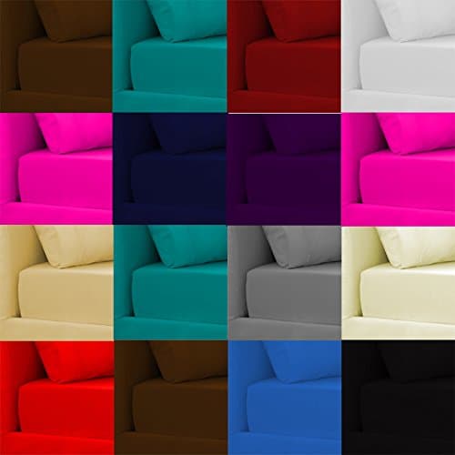 Percale Deep Cotton Fitted Sheets (Single, Cream)